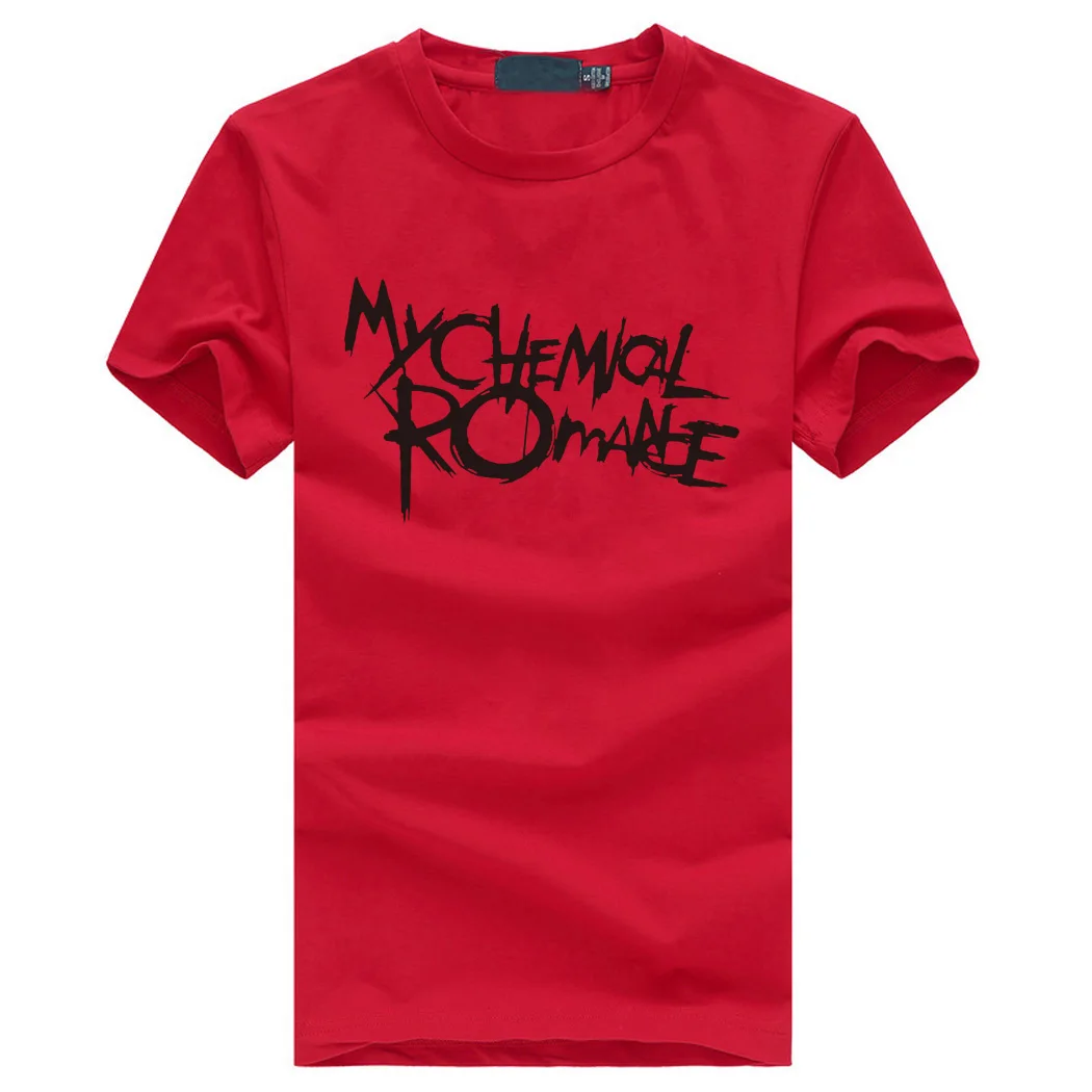 My chemical romance мужские качественные футболки рок панк с буквенным принтом Мужская рубашка летние высококачественные хлопковые облегающие футболки