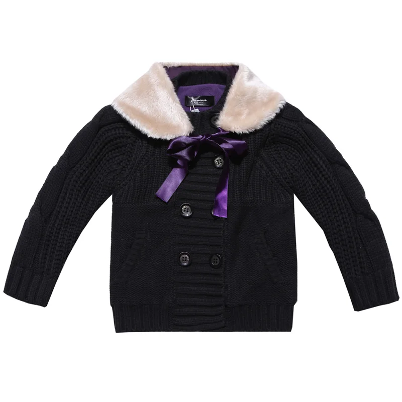 Осенне зимний утепленный свитер двубортное пальто принцессы на шнуровке для