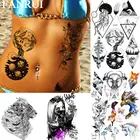 FANRUI Galaxy звезда Медуза Алмазная треугольная временная татуировка наклейка СОСНА искусственная Татуировка Черный боди-арт на руку Талия пользовательский тату
