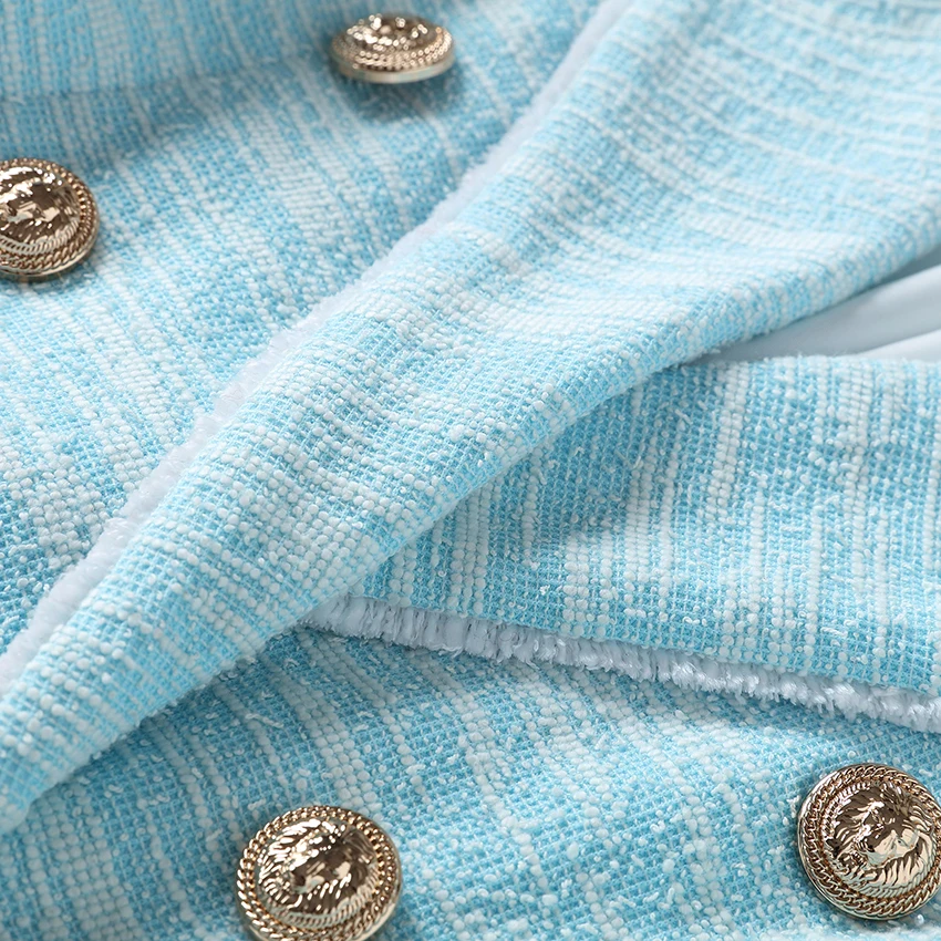 Высококачественный новый модный дизайнерский Блейзер 2018 женский двубортный