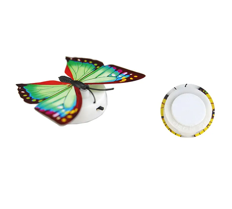 

5PC Colorful Changing Butterfly LED Night Light Lamp Home Room wedding Party Desk Wall Decor with suction pad Children Gifts