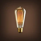 1920 ST64 винтажный чердак DIY E27 спиральная лампа накаливания лампа ручной работы Светодиодная лампа Эдисона 40 Вт 60 Вт 110-240 В Подвесная лампа освещение