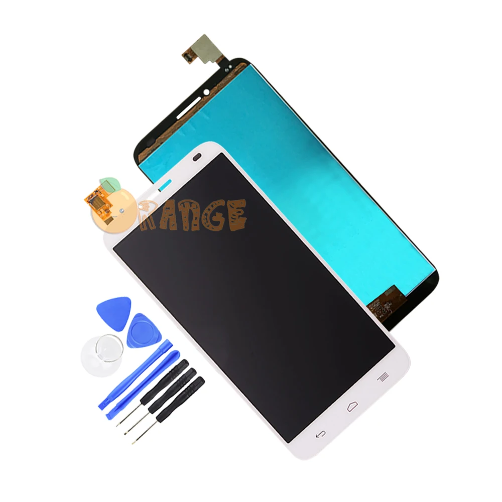Черно-белый ЖК-дисплей для Alcatel OneTouch Idol 2 6037 OT-6037 6037B 6037I 6037K 6037Y кодирующий