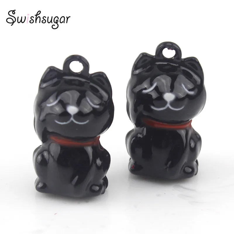 

Lucky Cat Cartoon Bell Charms Fit Festival Holiday Birthday Pet Decoration