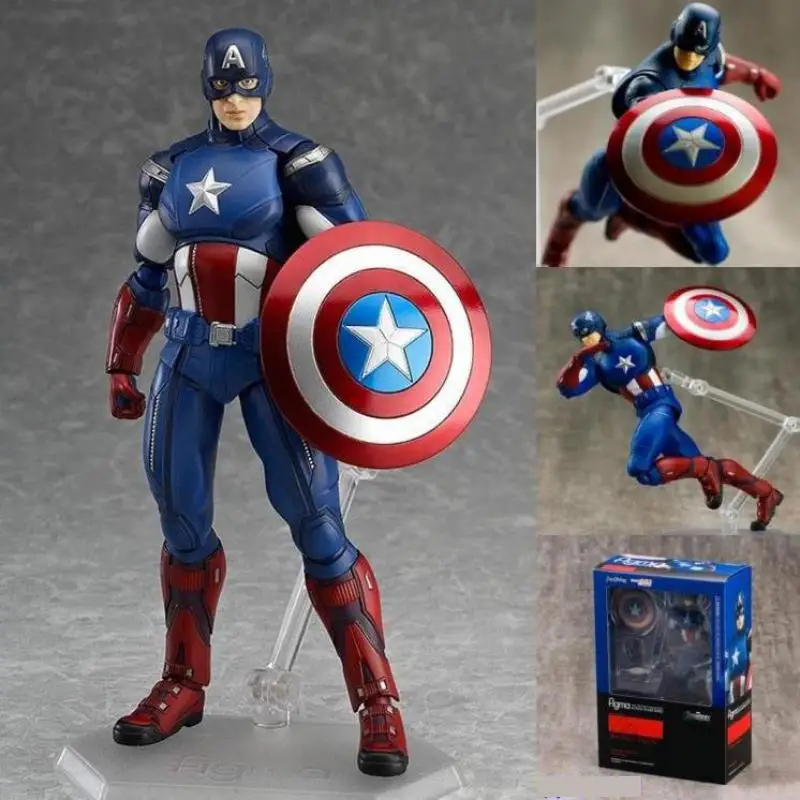 Figma 226 Marvel Мстители Капитан Америка фигурка игрушка BJD 14 см|Игровые фигурки и