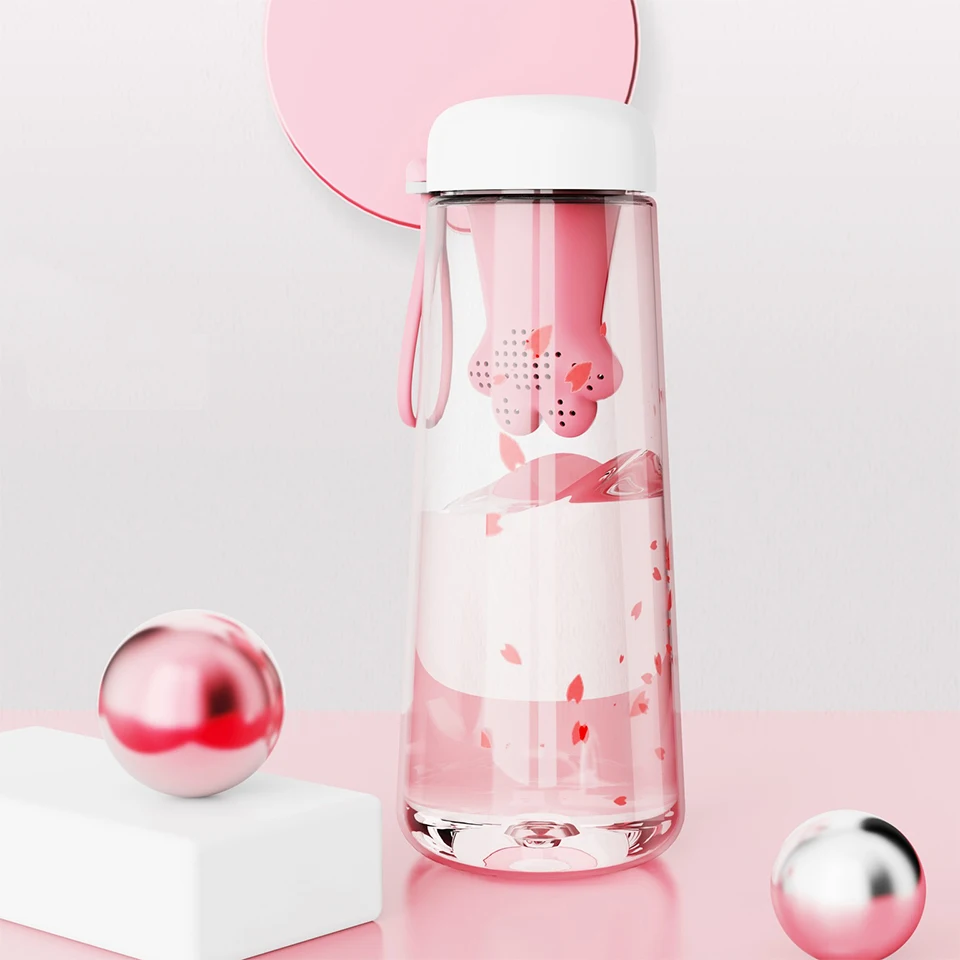 Transhome пластиковые бутылки для воды бутылка спорта на открытом воздухе с чаем Infuser