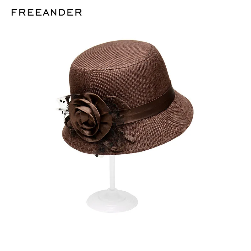 Панама Freeander женская с широкими полями модная однотонная пляжная шляпа для