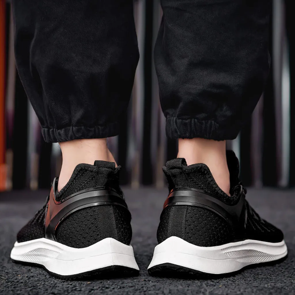 Popular Fashion Casual Shoes For Men Spring Autumn Breathable Flying Weave Sports Zapatillas sneaker adult Non-slip Male | Спорт и