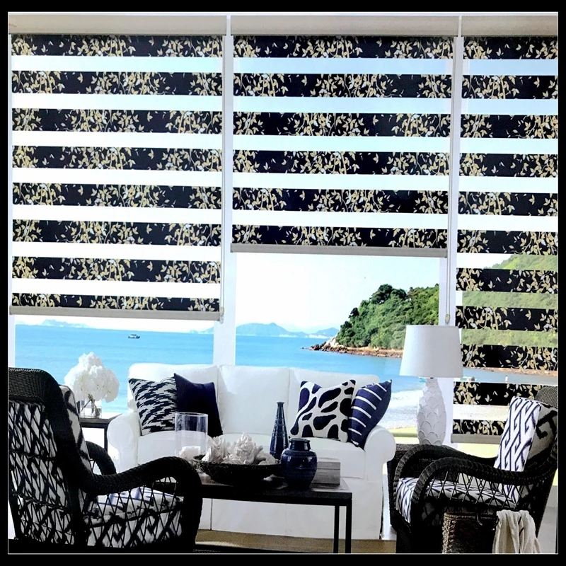 

FREE SHIPPING Popular zebra blinds double-layer roller Zebra blinds and zebra window blinds