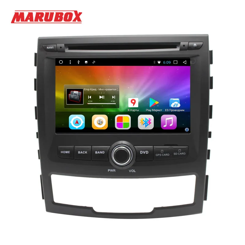 Штатная магнитола для SSANGYONG KORANDO 2011 2013 MARUBOX 7A603DT3 Android 7.1 Четырехядерный процессор