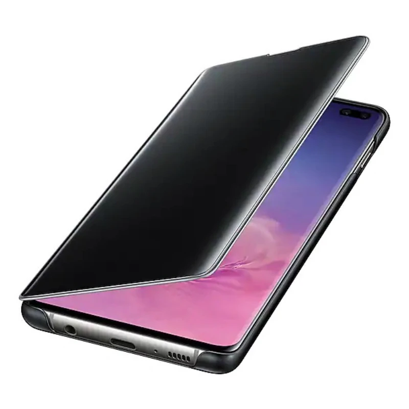 official original s view full flip cover samsung galaxy s10 plus s10e cover smart view mirror clear pone case free global shipping