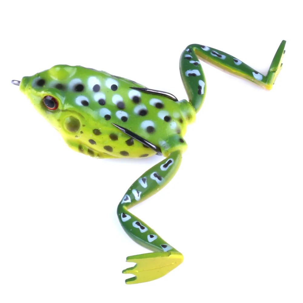 Frog Lure 5Pcs 5.5cm 15.5g Top Layer Soft Plastic Artificial Bait Fishing Swim Floating Colorful Tackles with Hook | Спорт и