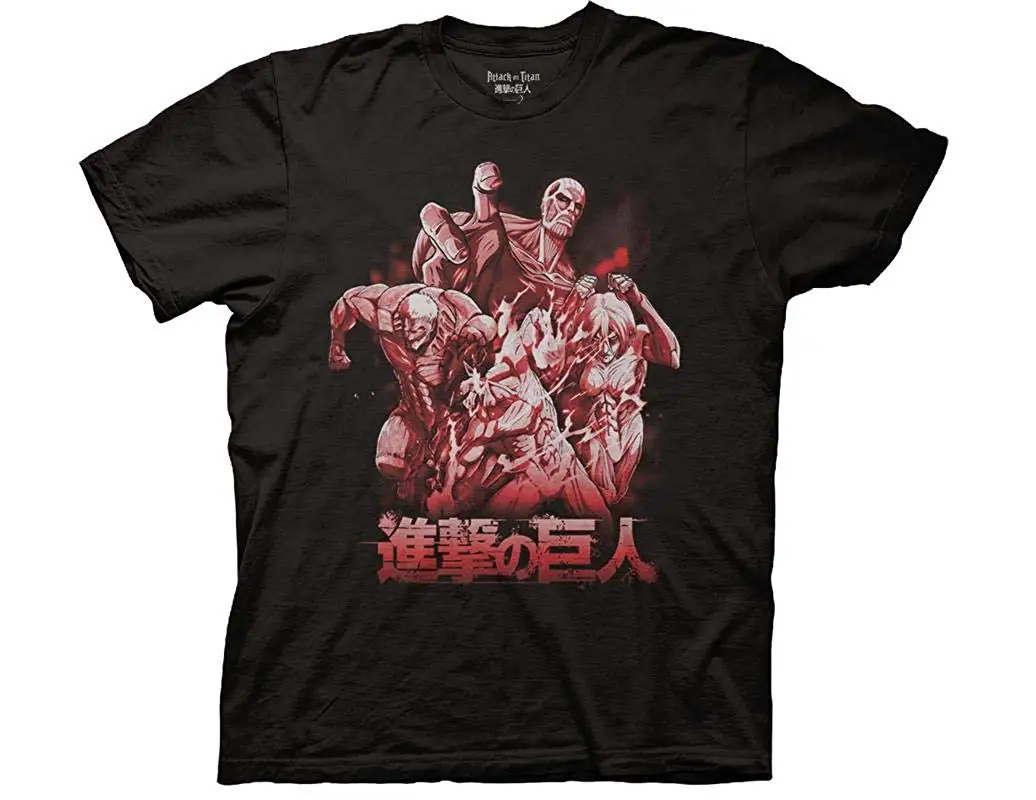 Ripple Junction Attack On Titan сезон 2 4 Титаны для взрослых Футболка с круглым вырезом|Мужские