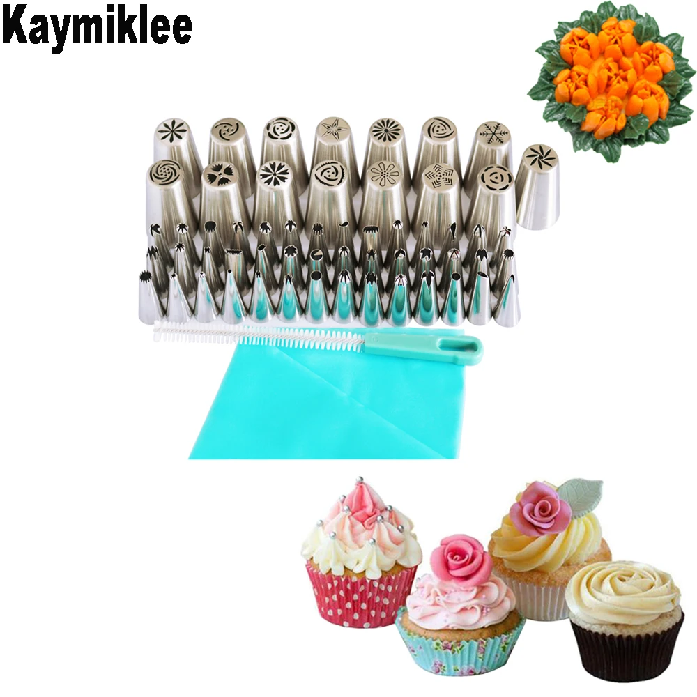 KAYMIKLEE 61 шт./компл. русский тюльпан сопла из нержавеющей стали глазурь