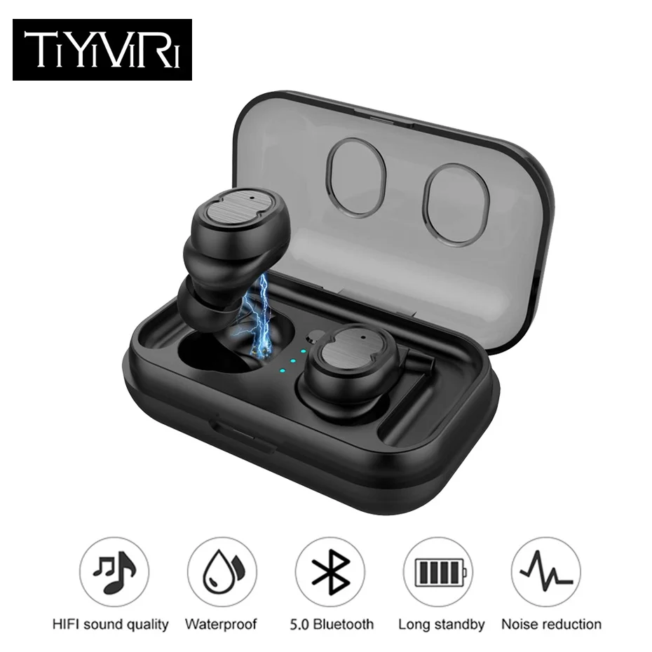 TiYiViRi беспроводные наушники TWS Sport Bluetooth V5.0 гарнитура с сенсорным управлением