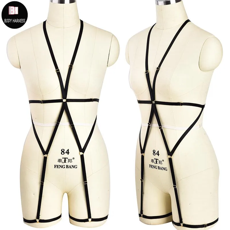 Женский сексуальный укороченный топ с ремнями бюстгальтер Фетиш клетки пояс для