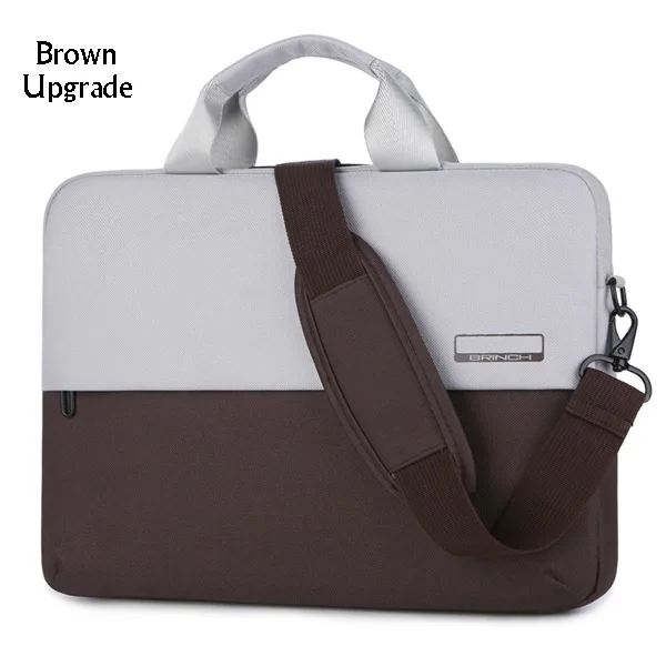 Brown upgrade Новая модная сумка для ноутбука 15,6 15 14 13,3 дюймов водонепроницаемая Мужская и женская сумка для компьютера сумка-мессенджер - Цвет: Brown upgrade