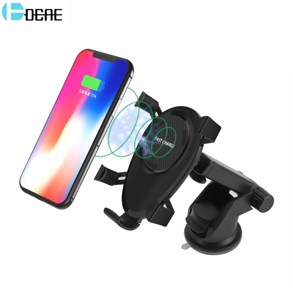 DCAE автомобильное беспроводное зарядное устройство Qi для iPhone XS Max XR X 8 Быстрая