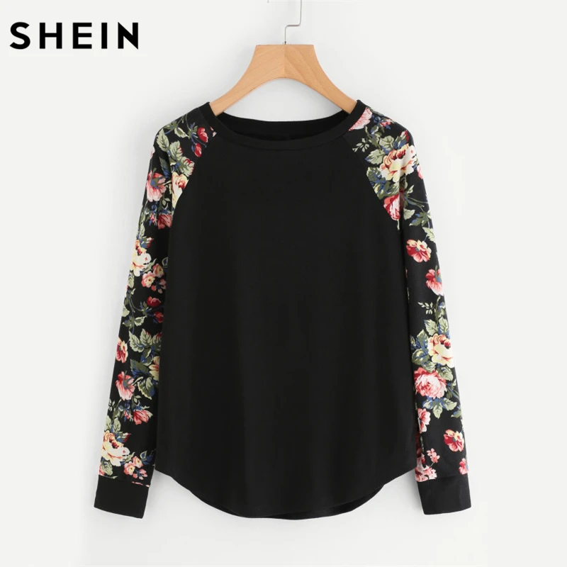 SHEIN Модный Топ С Цветочным Принтом Цветочные Женские Топы 2019 Повседневные