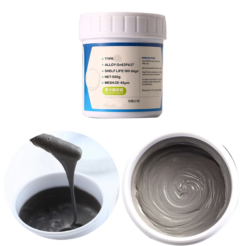 

HOT Sale!Low temperature No-clean SMT Lead-bearing LED SMT Solder Paste BGA Solder Flux Sn63Pb37 500g