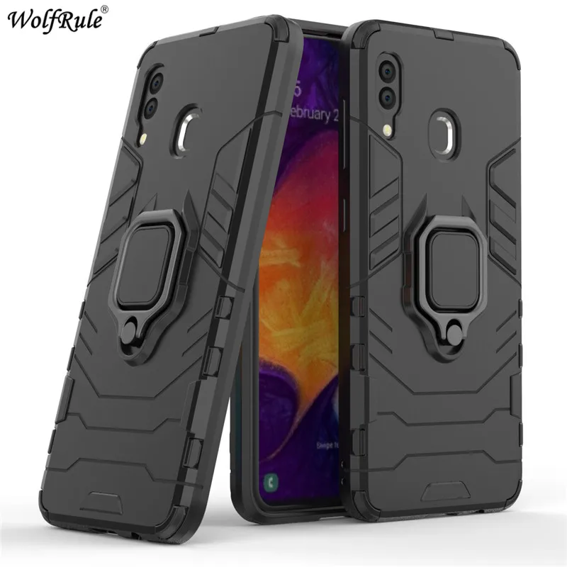 

For Cover Samsung Galaxy A20 Case Ring Holder Armor Bumper Phone Case For Samsung Galaxy A20 Cover For Samsung A20 A205 6.4''