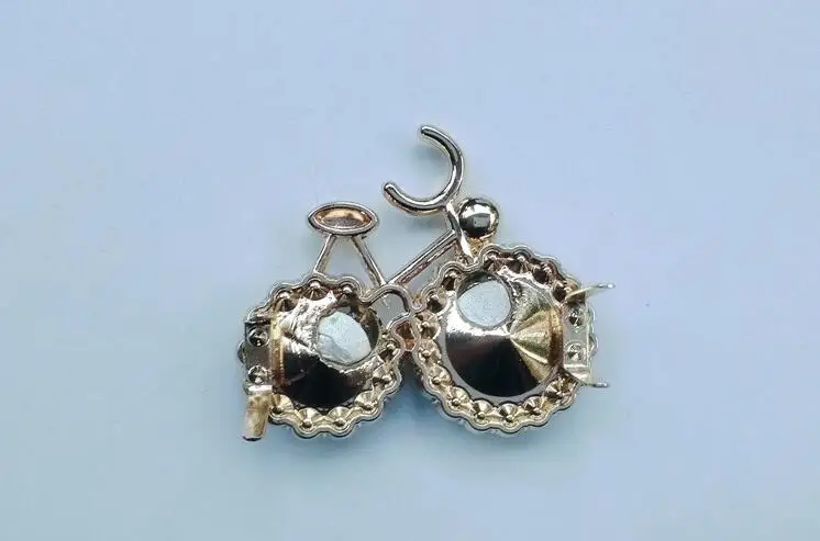 45x38 мм велосипед с алмазным светом золото devorative сплав металлические детали для