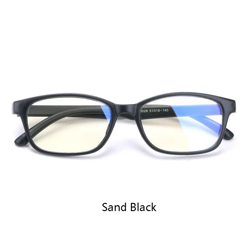 sand black frame 0 Анти-синий светильник для женщин и мужчин, очки для близорукости с градусом, Модный ПК синий светильник, блокирующие близорукие очки-1,0-1,5-2,0-4,0 - Цвет оправы: sand black frame 0