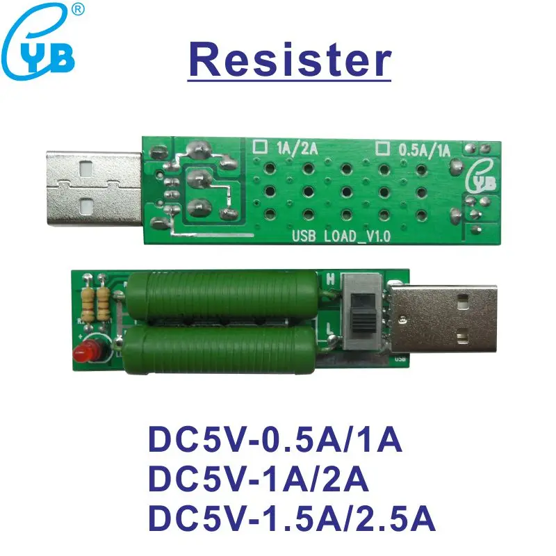 Резистор DC 5 В сопротивление 0.5A 1A 1.5A 2.5A USB детектор тестер емкости электрические