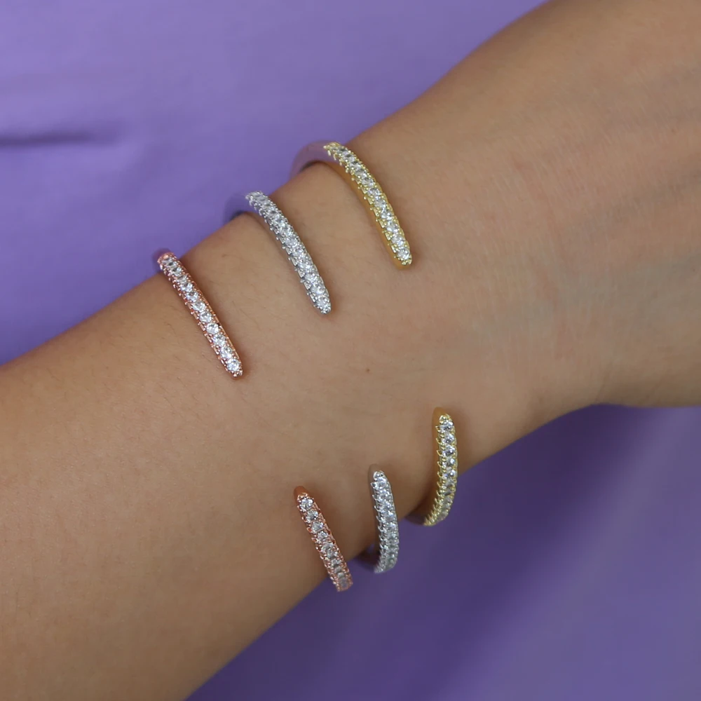 Лидер продаж новый модный Регулируемый циркониевый браслет простой трендовый