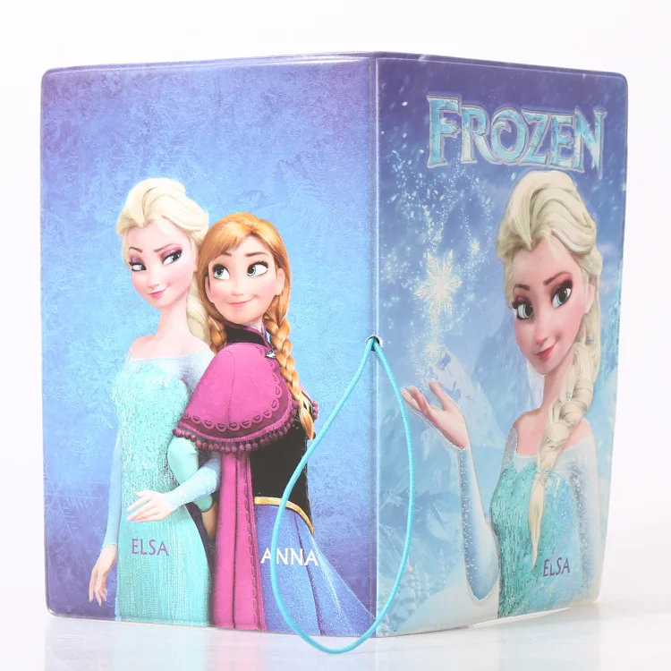 Disney New Frozen Elsa Anna стерео держатель для карт набор паспорта 3D ID карт|Держатели и