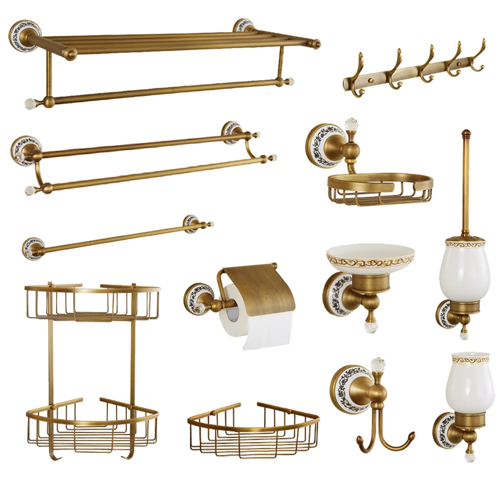 Держатель для полотенец из медной бумаги европейский античный аксессуар ванной