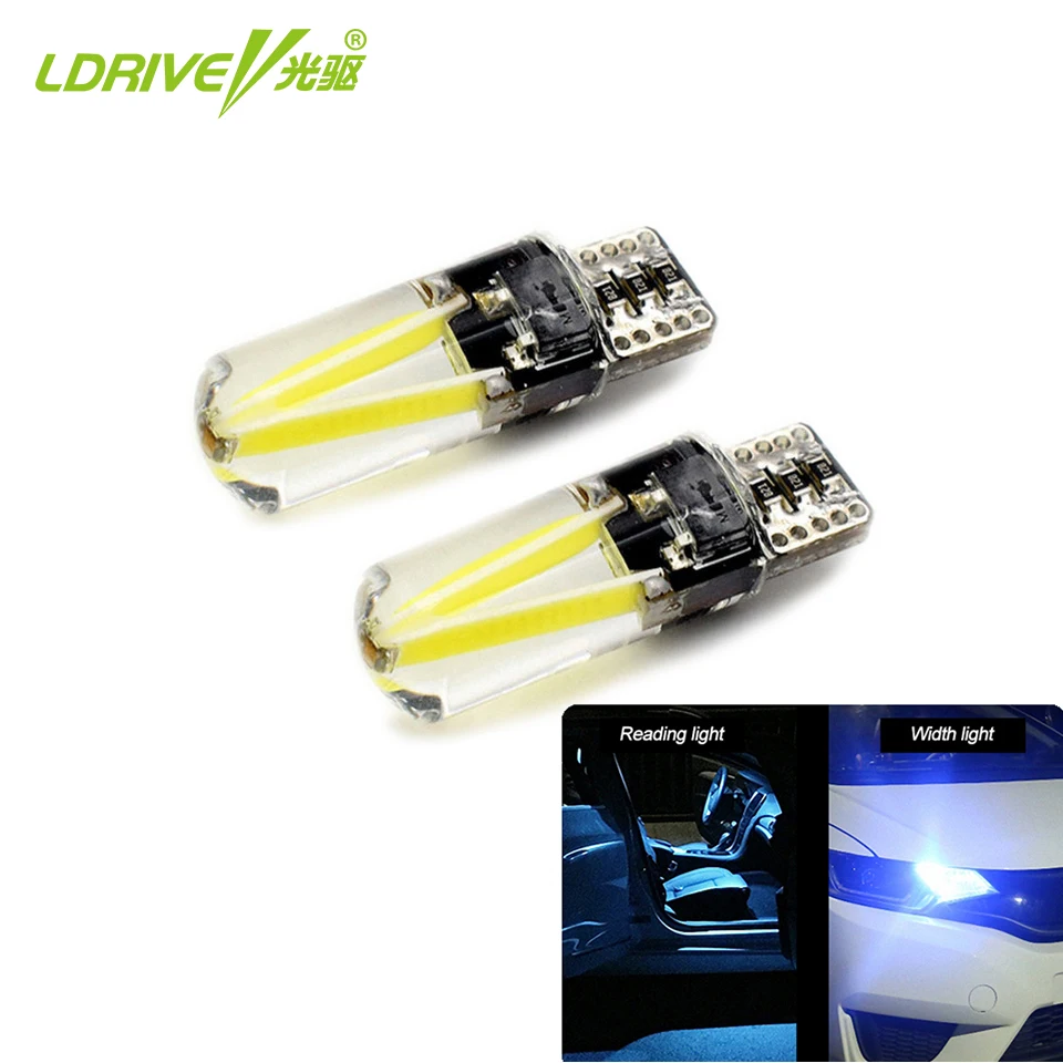 LDRIVE Canbus безотказный 12 В 2 3 Вт Светодиодный силиконовый светильник T10 3000 К 4300 6000