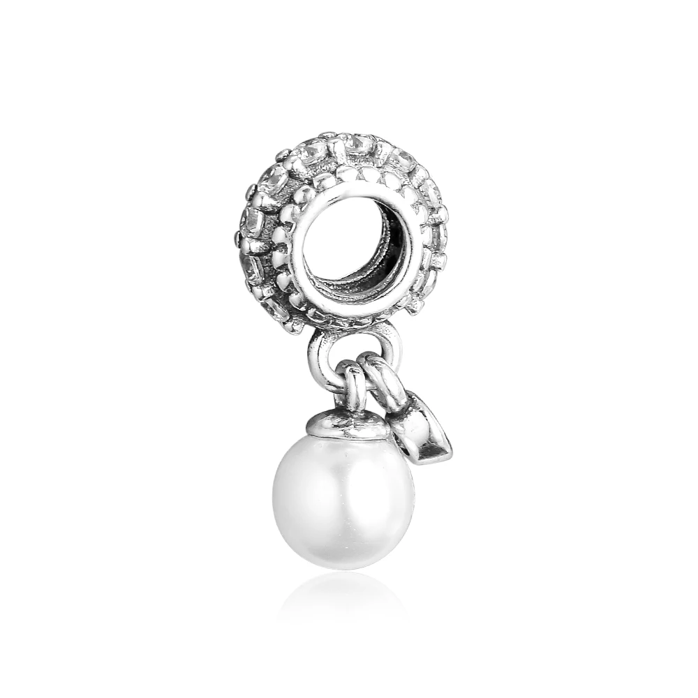 Серебристый CKK Fit Pandora Браслеты Сердце шармы замочки 925 стерлингового серебра Шарм бусины для бусина для изготовления украшений - Цвет: Серебристый