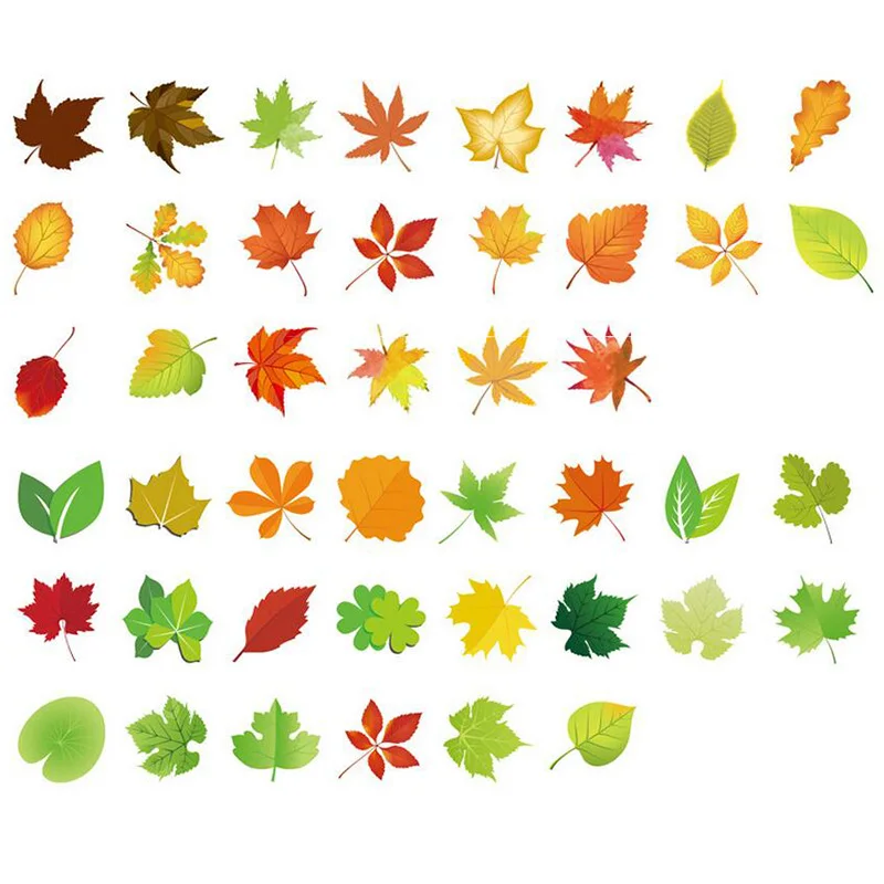 46 ⑤ кор. различные листья мини бумажная наклейка украшение DIY Дневник Печать для