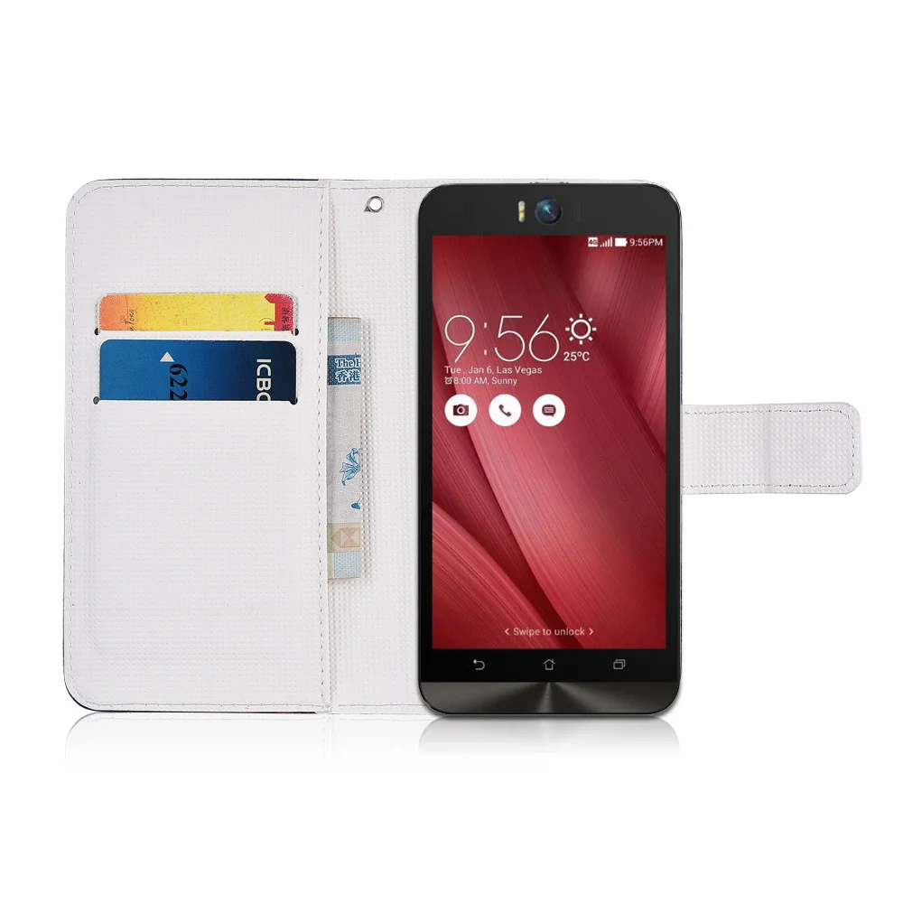 Чехол-бумажник с мультипликационным рисунком чехол для ASUS ZenFone Selfie ZD551KL