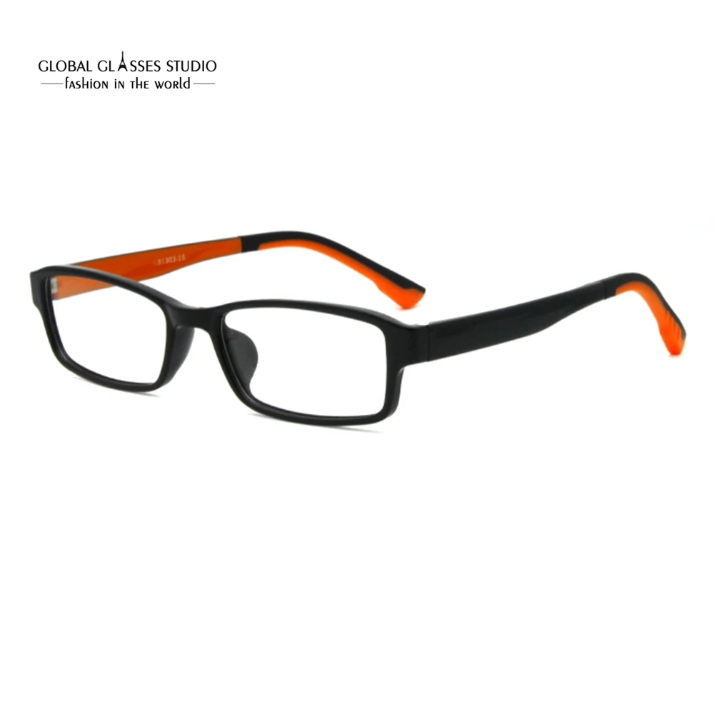 

Fashion New Men Women Black Orange Color TR90 Optical Frame Eyeglasses JLB1303-15
