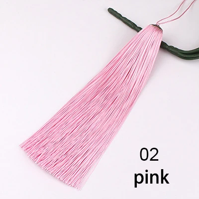 02 pink 2 шт. в упаковке, 17 см, шелковые кисточки, бахрома, кисточки, занавески, сделай сам, ремесла, подарок, кисточка, в поисках подвески, для изготовления ювелирных изделий, шьют, занавески, аксессуары - Цвет: 02 pink