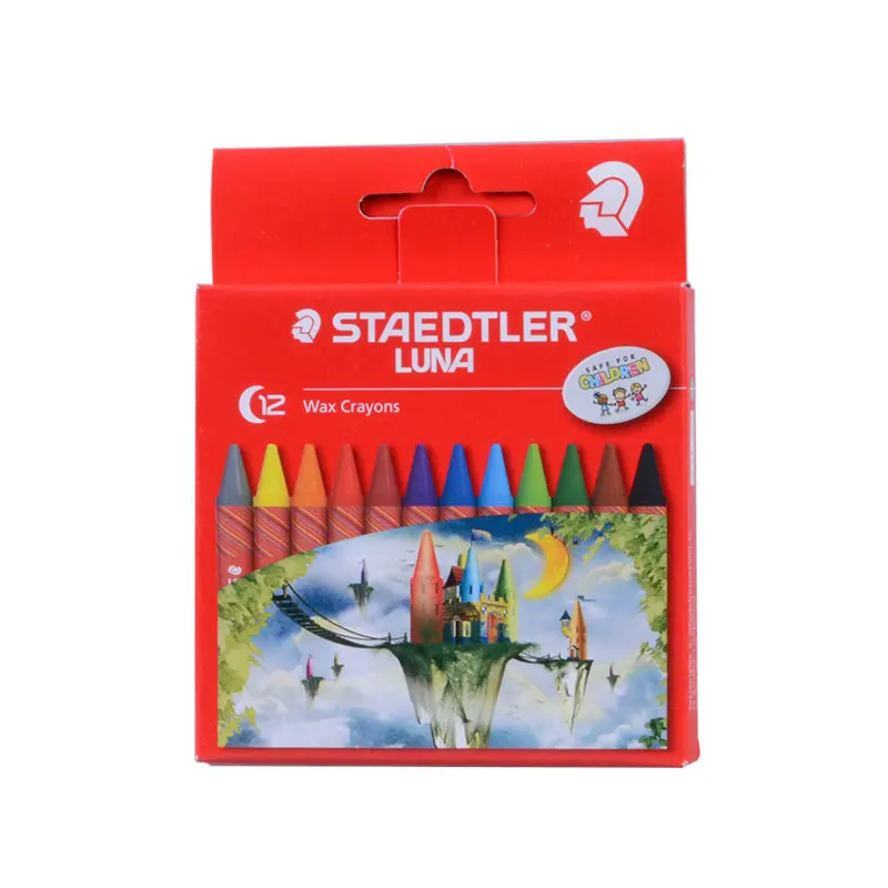 Восковые мелки для детей Staedtler Luna 2200 LC12 12 цветов восковые рисования школьные и
