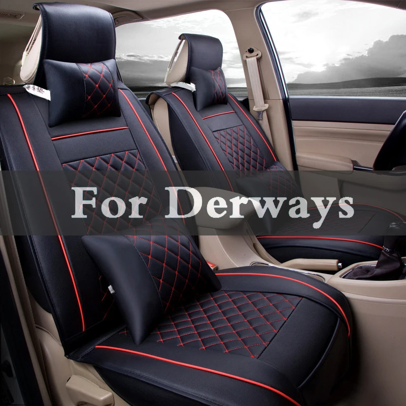 

High-Quality Full Synthetic Auto(Front + Rear) Leather Car Seat Covers Pad For Derways Aurora Saladin Shuttle Cowboy Crown Land