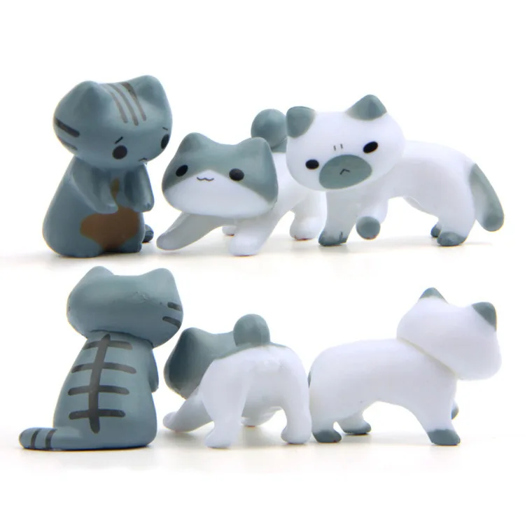 Игрушки 6 шт./компл. японские милые кошки задний двор ручная работа сделай сам