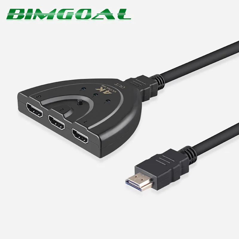 BIMGOAL Новое поступление 4K * 2K 3D Mini 3 порта HDMI коммутатор переключатель 1.4b сплиттер