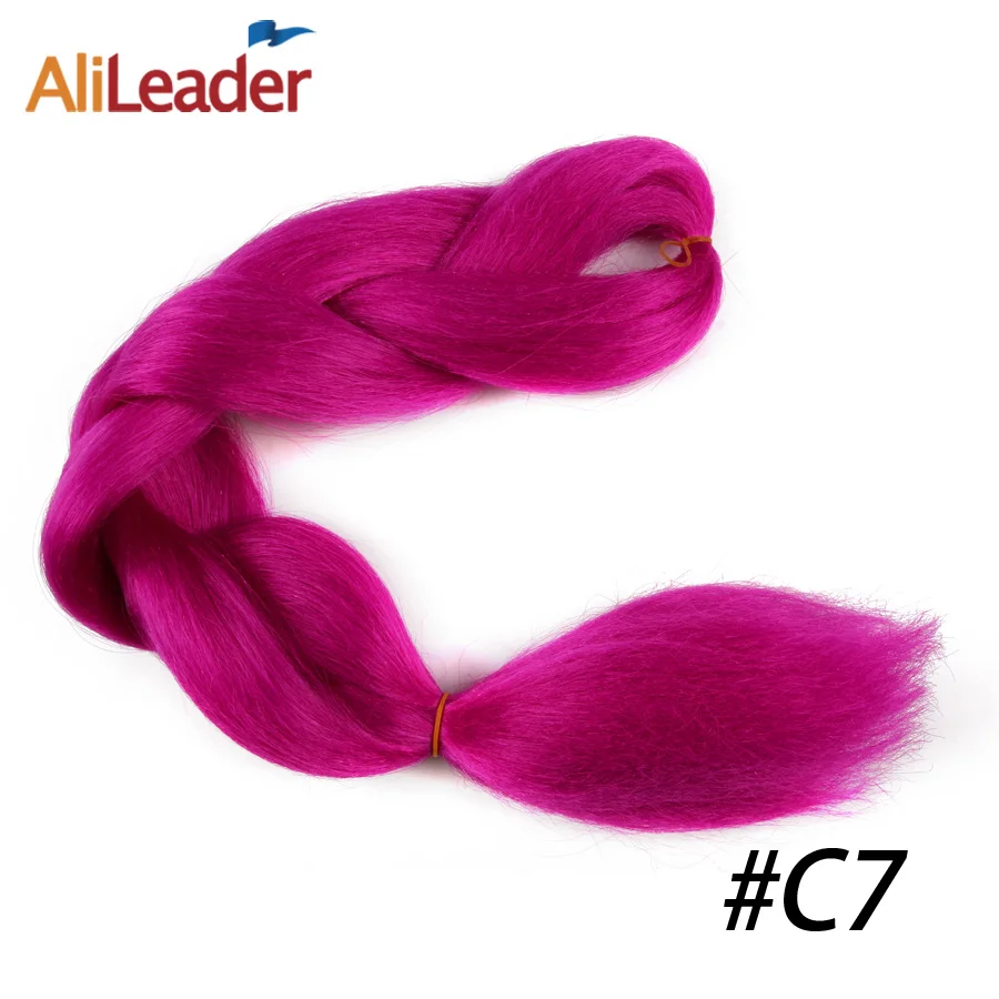 #6 AliLeader чистый цвет и Омбре косички волос 1B 2 4 27 33 613 99J серый розовый синтетические волосы Jumbo косички для наращивания 2" 100 г - Цвет: #6