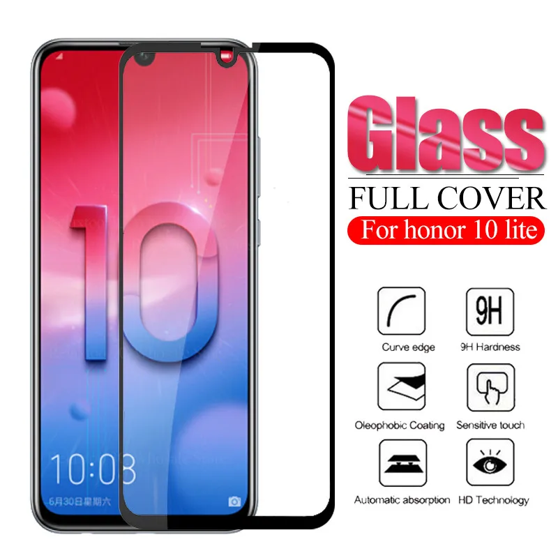 3D защитное стекло на Honor 10 lite закаленное для huawei Honor10 светильник honer lite10