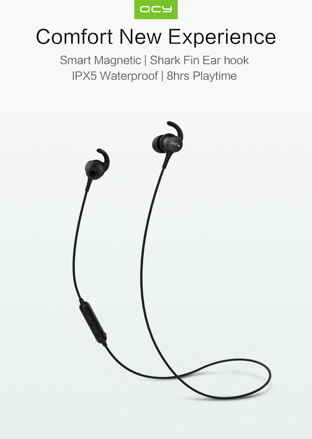 QCY M1S Магнитный V4.2 чип Bluetooth наушники IPX5-rated беспроводные наушники спортивные наушники с микрофоном