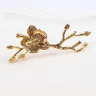 Кольцо для салфеток, 4 шт., высококачественное кольцо для салфеток с золотой сливой, свадебное кольцо для салфеток, свадебные украшения в континентальном стиле