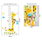 Детская Таблица роста, настенные Стикеры, домашний декор, мультяшный жираф, линейка по высоте, домашнее украшение, наклейки для комнаты, настенные художественные стикеры, обои