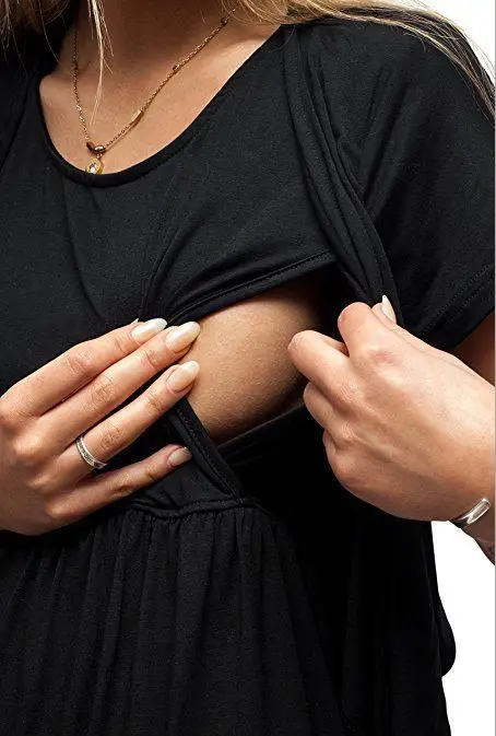 Свободная одежда для беременных с коротким рукавом и круглым вырезом модная