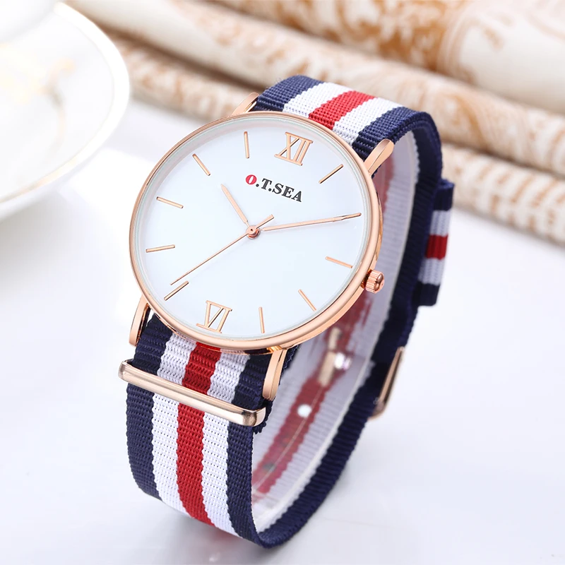 Hot Sales O.T.SEA Brand Soft Nylon Band Watches Men Women Military Sports Quartz Wristwatches Relogio Masculino | Наручные часы