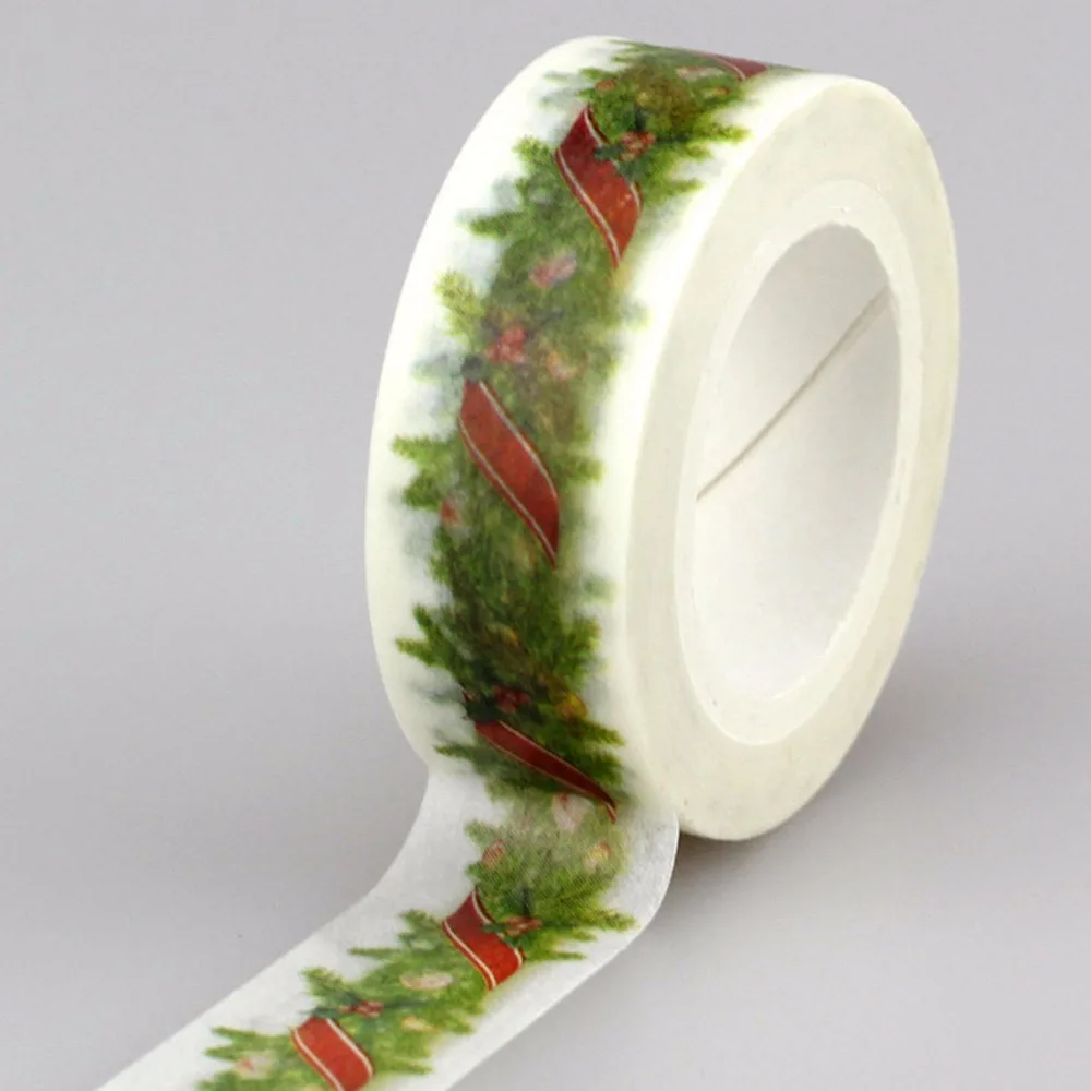 

high quality 10x Cute Adhesive Tape Christmas Pattern Print Scrapbooking Diy Sticky Deco Masking Japanese Paper Washi Tape