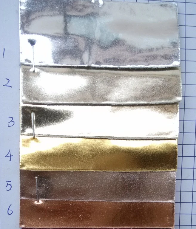 

synthetic PU mirror face Anti wrinkles faux metallic leather fabric material